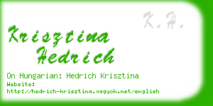 krisztina hedrich business card